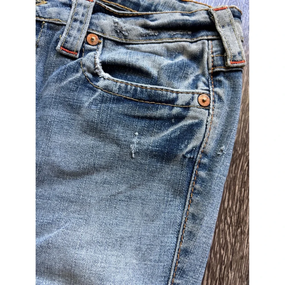 True Religion Joey Flare Bootcut Honeycomb Fade Jeans Size 31